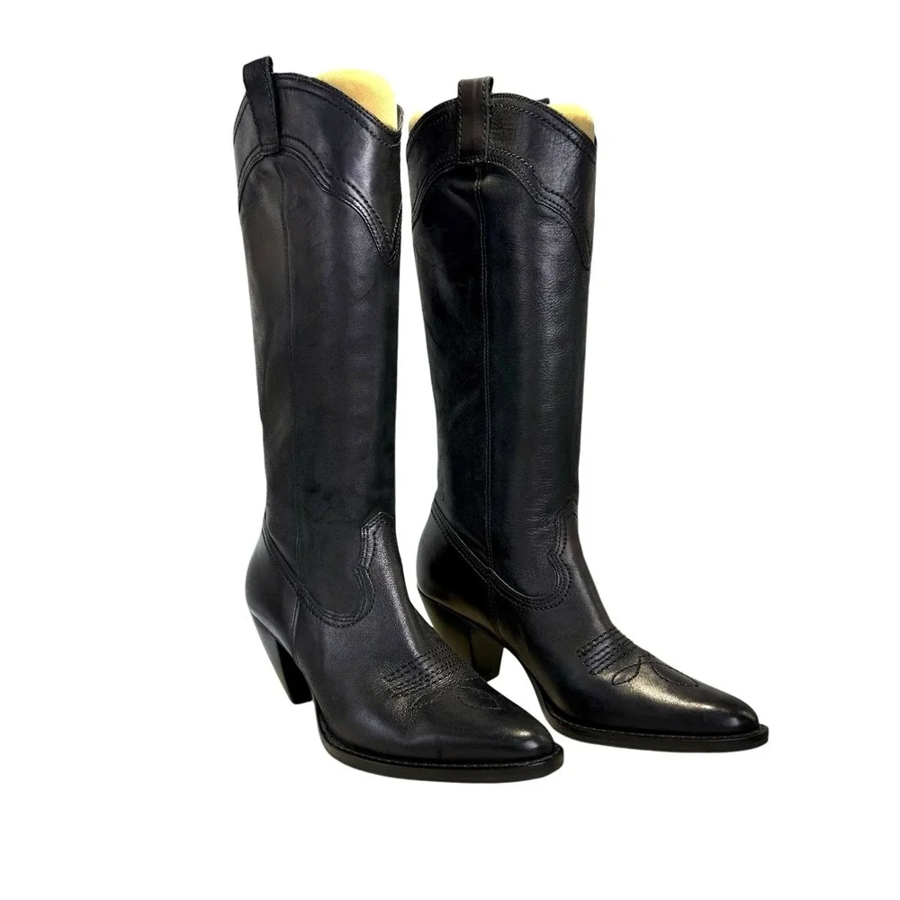 White Mountain Women's Black Leather 